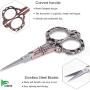 BIHRTC 2Pairs 4.5 Inch Small Embroidery Scissors Plum Blossom Scissors and Stork Crane Scissors Sewing Scissors Stainless Steel Sharp Pointed Scissors for Crochet Embroidery Needlework