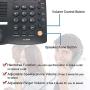 HePesTer Basic Corded Phone with Caller ID, Home Office Landline Phone with Adjustable Volume for Speakerphone/Alarm Clock/Speed Dial Function