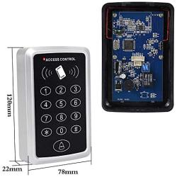 HFeng Standalone Access Control Keypad RFID Keyboard Waterproof Cover for Door Locks Access Control System + 10pcs Keychains