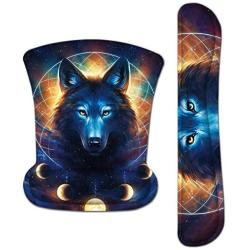 Keyboard Pad Wrist Rest Mouse Pad, ToLuLu Gel Ergonomic Mouse Pads Wrist Support for Computer Laptop, Mousepad Keyboard Wrist Support w/Memory Foam for Easy Typing & Pain Relief, Desk Decor Cool Wolf