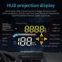 ACECAR Head-up Display,Upgrade Car HUD 3.5’’ Dual Mode OBD2/GPS Windshield Projector with Speed,Digital Clock,Overspeed Warning,Mileage Measurement,Water Temperature,Direction,for All Vehicles