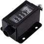 Plastic 5 Digit Tally Counter, Walfront Hand Mechanical Clicker Lap Tracker Manual Clicker with Metal Finger Ring Hoop Holder