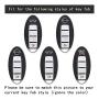 TANGSEN Key Fob Case Black Cover for INFINITI EX FX X G JX M Q QX Series for NISSAN ALTIMA COUPE ARMADA GTR MAXIMA MURANO CROSS CABRIOLET PATHFINDER ROGUE SENTRA VERSA 4 Button Keyless Entry Remote