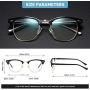 AOMASTE Blue Light Blocking Glasses Retro Semi Rimless UV400 Clear Lens Computer Eyewear For Men Women