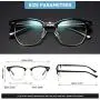 AOMASTE Blue Light Blocking Glasses Retro Semi Rimless UV400 Clear Lens Computer Eyewear For Men Women