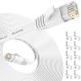Ethernet Cable 25 ft, Cat 6 Ethernet Cable High Speed with Network Patch Cords, LAN Cable Clips&Rj45 Connector for Router Modem Faster Than Cat 5e/Cat 5-White