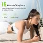 Letsfit Bluetooth Headphones IPX7 Waterproof 15Hrs Playtime Wireless Earbuds, Bluetooth 5.0 Running Headphones, HiFi Stereo in-Ear Earphones with Mic Noise Cancelling for Sports, Workout, Gym