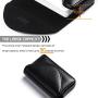 FYY Handmade Premium PU Leather Business Name Card Case Universal Card Holder with Magnetic Closure (Hold 30 pics of Cards) Black