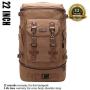WITZMAN Travel Backpack for Men Women Canvas Backpack Carry on Luggage Rucksack Convertible Duffel Bag Large (A568 Brown)