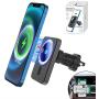 for Apple iPhone 12 Magnetic Magsafe Wireless Car Charger Mount, 15W QI Fast Charging Air Vent Car Holder Compatible with iPhone 12/12 Pro/12 Pro Max/12 Mini, Phone Auto Clamping Car Mount Charger