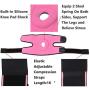 Greententljs Pair of Knee Brace Holder with Side Stabilizers - Adjustable Strap Breathable Knee Brace Patella Gel Pads for Knee Support (2Pcs Pink)
