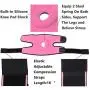 Greententljs Pair of Knee Brace Holder with Side Stabilizers - Adjustable Strap Breathable Knee Brace Patella Gel Pads for Knee Support (2Pcs Pink)