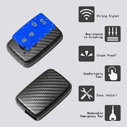 TANGSEN Smart Key Fob Case 3D Carbon Emboss Cover for TOYOTA AVALON CAMRY COROLLA HIGHLANDER PRIUS RAV4 SEQUOIA VENZA for SCION FRS for SUBARU BRZ CROSSTREK FORESTER WRX 234Button Keyless Entry Remote