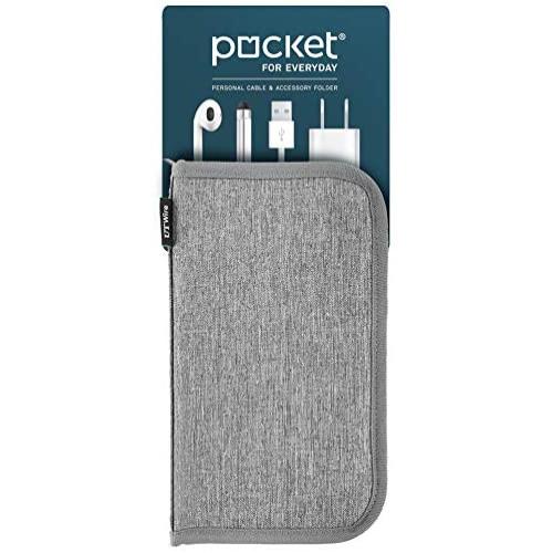 Pocket for Everyday Personal Cable & Accessory Clear View Pockets Folder in Grey