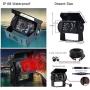 Backup Camera Hard Wired Backup Camera 9 Quad Split Screen HD Rear Backup Camera Monitor System, Waterproof IR Night Vision Backup Camera for Trucks,Trailer Heavy,Box,RV,Camper Bus Rearview Camera
