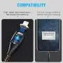 Magnetic Charging Cable 2Pack 6ft and 6Pack Magnet Adapter for Android Mirco USB Type-C Smartphone and iPhone Ipad