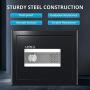 Azmkoo Security Home Safe Lock Box, Steel Safe Box, Black - 1.22 Cubic Feet