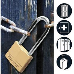 Master Lock 130EURDLJ 30mm Brass Padlock Long Shackle