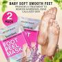MYSTERE BEAUTE Foot Peel Mask, 2 Pack Exfoliating Foot Mask for Cracked Heels, Dry Skin and Calluses - Lavender Scented Foot Peel and Foot Care - Skin Care Tools for Men and Women