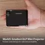 Magnasonic LED Pocket Pico Video Projector, HDMI, Rechargeable Battery, Built-in Speaker, DLP, 60 inch Hi-Resolution Display for Streaming Movies, Presentations, Smartphones, Tablets, Laptops (PP60)