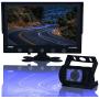Backup Rearview Camera Monitor System - Car Truck Reverse Parking Waterproof Monitor Kit w/ 9'' LCD Display Monitor, Night Vision, Anti-Glare, for Truck, Trailer, Vans, DC 12-24V - Pyle