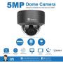 Anpviz 5MP H.265 IR Dome IP Camera PoE with Microphone, Audio, IP Security Camera Night Vision 98ft, Motion Alert, Weatherproof IP66 Indoor Outdoor ONVIF Compliant, Wide Angle 2.8mm