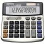 XINPENGFA Office Calculator, Solar and Battery Dual Power, Metal Surface 12 Digit Calculators Large Display Big LCD,and Large Button
