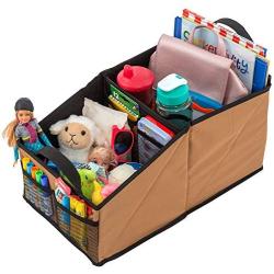 Lusso Gear Car Seat Organizer for Front or Backseat - Great for Adults & Kids, Features 9 Storage Compartments for Toys, Magazines, Tissues, Maps, Books, Documents, Games & More