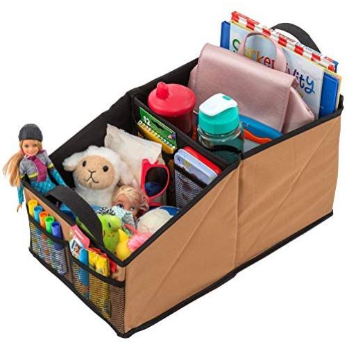 Lusso Gear Car Seat Organizer for Front or Backseat - Great for Adults & Kids, Features 9 Storage Compartments for Toys, Magazines, Tissues, Maps, Books, Documents, Games & More