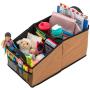 Lusso Gear Car Seat Organizer for Front or Backseat - Great for Adults & Kids, Features 9 Storage Compartments for Toys, Magazines, Tissues, Maps, Books, Documents, Games & More