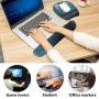 Holilife Keyboard Wrist Rest Pad and Wrist Support Mouse Pad, Ergonomic Design Memory Foam Pad for Pain Relief and Non-Slip Rubber Base Set for Home Office Laptop Computer Gaming, Elephant