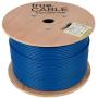 trueCABLE Cat6A Shielded Plenum (CMP), 1000ft, Blue, 23AWG Solid Bare Copper, 750MHz, ETL Listed, Overall Foil Shield (FTP), Bulk Ethernet Cable