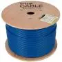 trueCABLE Cat6A Shielded Plenum (CMP), 1000ft, Blue, 23AWG Solid Bare Copper, 750MHz, ETL Listed, Overall Foil Shield (FTP), Bulk Ethernet Cable