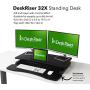 Dual Monitor Stand Up Desk | Desk Riser 32 Inch Wide by The House of Trade | Height Adjustable desks for Standing and Sitting
