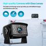 Fookoo Ⅱ HD 1080P Wired Backup Camera System Kit,10 inch HD Dual Split Screen Monitor with Recording IP69 Waterproof Rear View Camera Parking Lines CCD Chip for Truck/Semi-Trailer/Box Truck/RV(DY101)