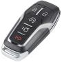 Dewangli Keyless Entry Key Fob Case Shell Fit for Ford Edge Explorer Mustang Fusion 2015 2016 2017 (M3N-A2C31243300) 5 Button(Pack of 2)