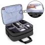 Luxja 2 Layers Projector Case with Protective Laptop Sleeve, Projector Bag with Adjustable Compartments, Black