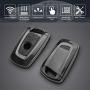 TANGSEN Smart Key Fob Case for BMW 1 3 4 5 6 7 Series GT3 GT5 M5 M6 X3 X4 3 4 Button Keyless Entry Remote Personalized Protective Cover Plastic Gray Brushed Pattern Black Silicone