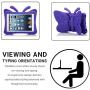 Simicoo iPad 7 10.2 iPad Air3 iPad Pro 10.5 Cute Butterfly ipad Case for Kids Stand Light Weight EVA Shockproof Rugged Heavy Duty Kids Friendly Case for iPad 10.5 iPAD 10.2 (Purple)