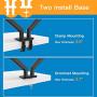 HUANUO Dual Monitor Stand - Double Gas Spring Arm Monitor Desk Mount for Two 35 inch LCD LED Screens, Height Long Adjustable VESA Mount with Clamp, Grommet Mounting Base, Hold up to 26.4lbs