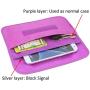 Faraday Bag, Wisdompro RFID Signal Blocking Bag Shielding Cage Pouch Wallet Case for Cell Phone Privacy Protection and Car Key FOB, Anti-Tracking, Anti-Spying Case Blocker - Purple