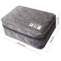 Electronics Organizer, Electronic Accessories Double Layer Travel Cable Organizer Cord Storage Bag for Cables, iPad,Power Bank