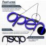 LED Neon Open Sign Light for Business with ON & Off Switch - Lightweight & Energy Efficient for Restaurants Offices Retail Shops Window Storefronts - Blue