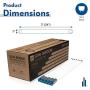 Hyperikon 2 Foot LED Tube, Glass T8 T10 T12, 10W=32W, Single End Ballast Bypass, Frosted Lens, UL, DLC, Daylight White, 25 Pack