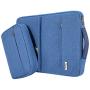 Voova Smart Laptop Sleeve Case Computer Carrying Bag with Attachable Seperate Accessory Pouch, Compatible with 13-13.3 inch MacBook Air / MacBook Pro, 13 XPS / Chromebook / Notebook, Waterproof, Blue