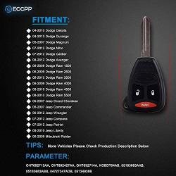 ECCPP Replacement fit for Uncut Keyless Entry Remote Key Fob OHT692713AA (Pack of 1)