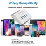 USB Quick Charger Multiple USB Desktop Charging Station 4-Port QC 3.0 Fast Charger for iPhone 11 Pro XS XR X 8 7 Plus SE,iPad Air Mini Pro,Samsung S10 S9 S8,Note 20 10 9,LG,HTC,Nexus,Pixel and More