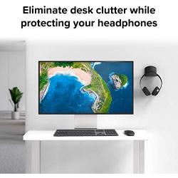 TotalMount for Headphones – Will Not Damage Your Wall With Screws or Permanent Adhesive (Premium Black – Two Pack)