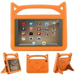 All-New Tablet 7 2019 Case,Tablet 7 Case for Kids,Riaour Kids Shock Proof Protective Cover Case for 7 Tablet (9th Generation 2019 / 7th Generation 2017) (Orange)