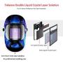 Tekware Large Viewing Screen Welding Helmet Auto Darkening, Luminous True Color Welding Hood Solar Powered, Hemispherical 4C Lens, 4 Arc Sensor Variable Shade 4~5/9-9/13 for TIG MIG Arc Welders Mask
